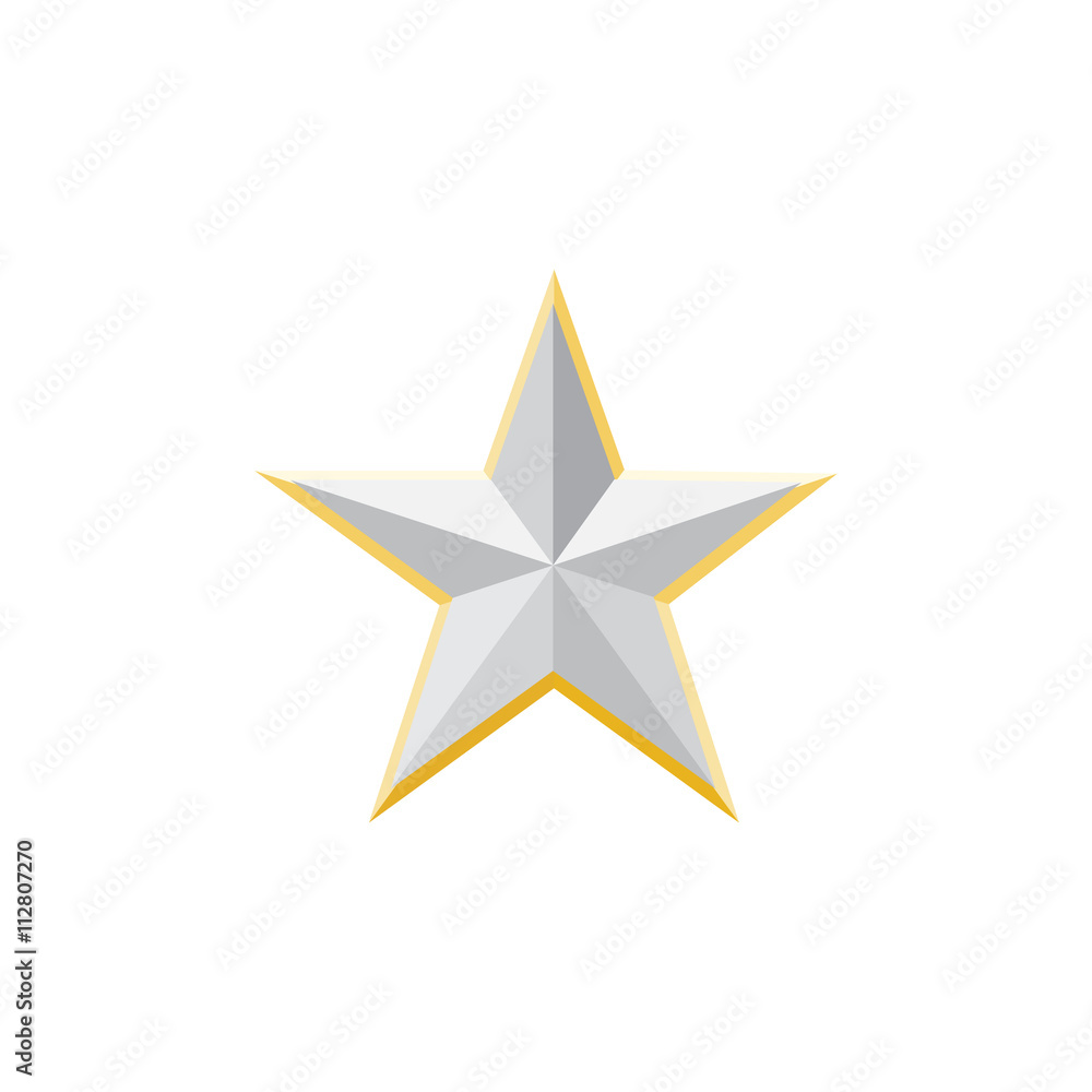Silver Star, Clasic star Icon, Silver Star Long Shadow vector illustration Silver Star, Clasic star Icon, Silver Star Long Shadow vector illustration