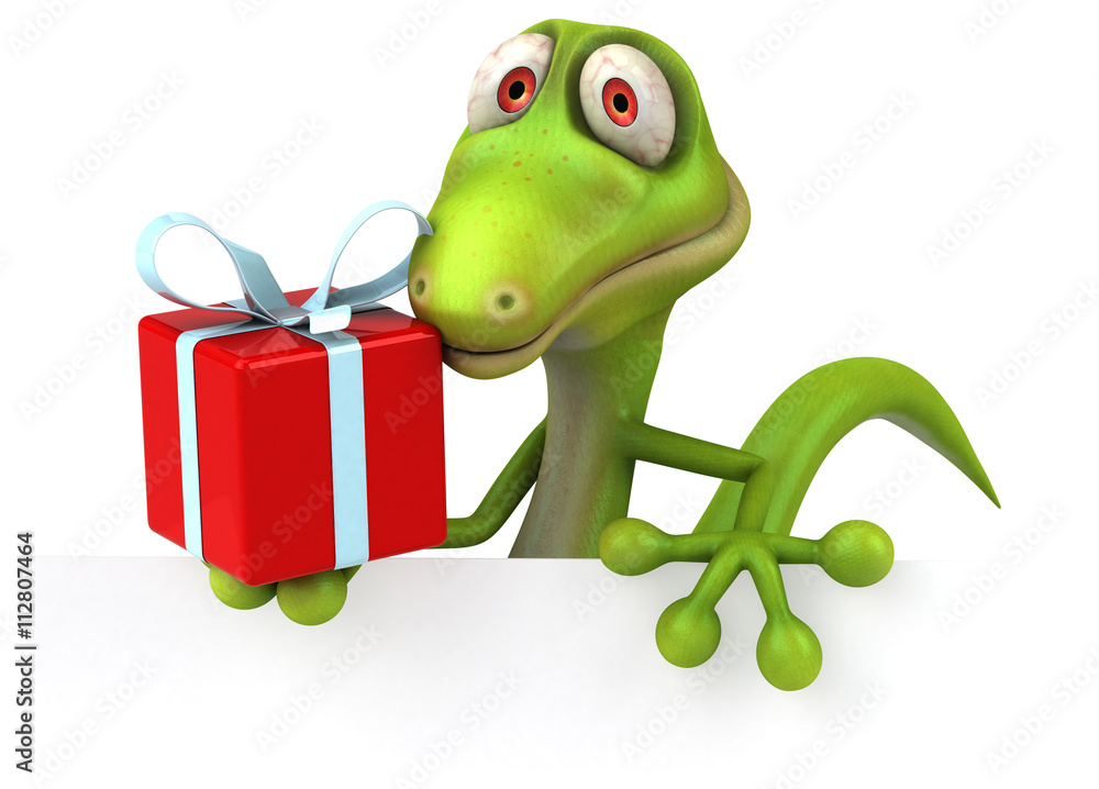 Naklejka premium Fun lizard