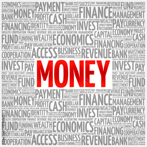 MONEY word cloud, business concept