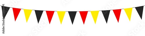 Banner. Garlands, Wimpel. Schwarz, rot, gelb. (2) 