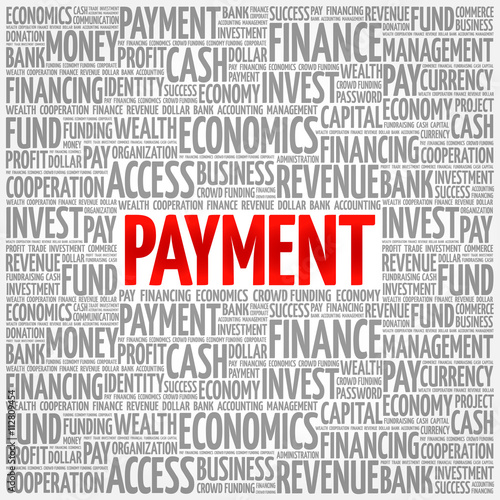 PAYMENT word cloud, business concept