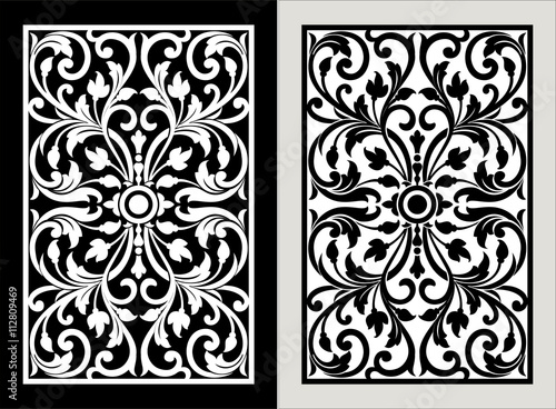 Vector vintage border frame engraving with retro ornament Vector