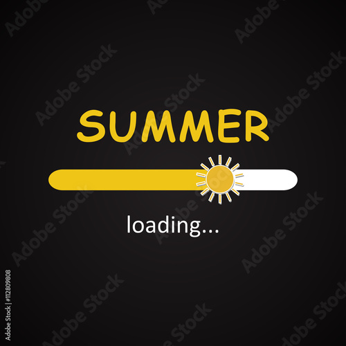 Summer loading - seasonal inscription template