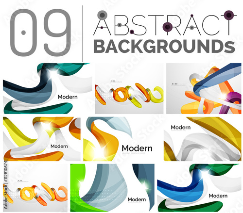 Set of abstract backgrounds
