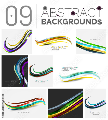 Set of abstract backgrounds