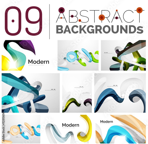 Set of abstract backgrounds