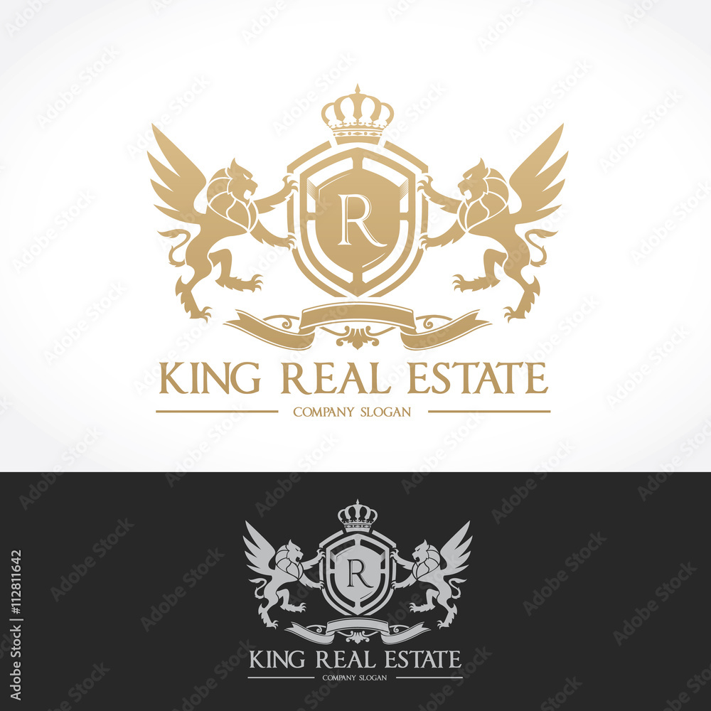 luxury logo template,boutique brand,real estate,property,royalty,crown logo,crest logo,hotel logo. Vector Logo Template.