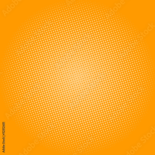 Pop Art Background, Dots on Yellow Background,Halftone Background, Retro Style, Vector Illustration