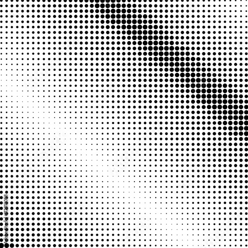 Pop Art Background  Black Dots on a White Background  Halftone Background  Retro Style  Vector Illustration