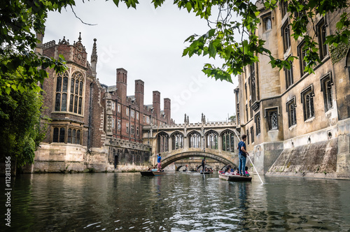 Bridge of sighs, Cambridge. View from the river. photo