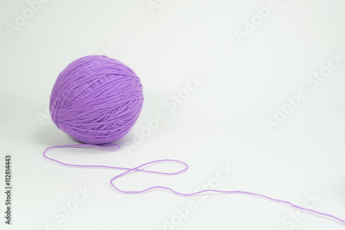 yarn ball on white background isolated
