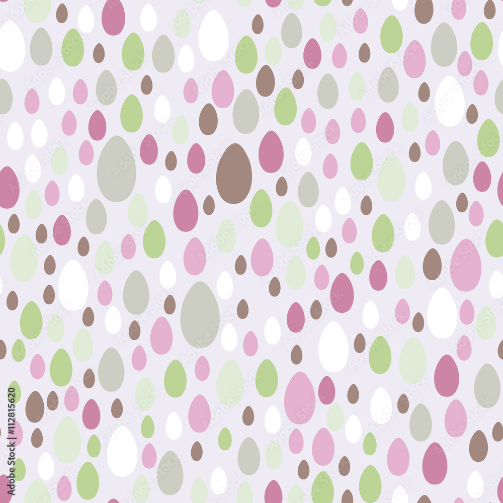 Seamless Easter Eggs Background, green, lilac Vector