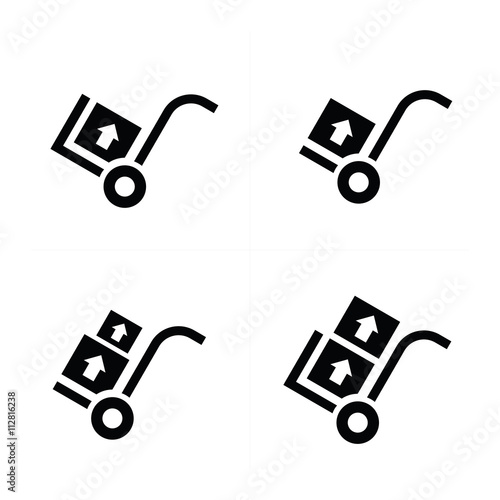 Shopping Cart and man courier design