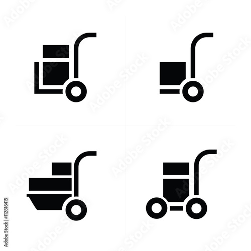 Shopping Cart and man courier icon
