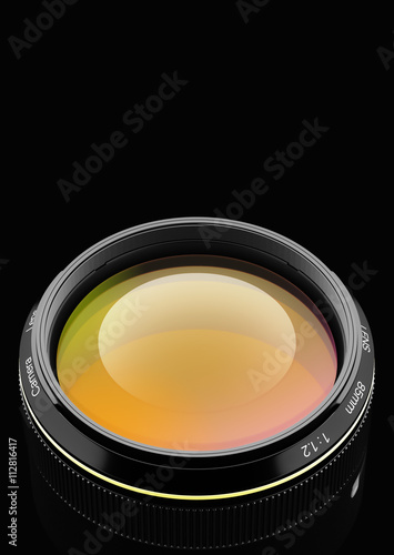 Front of the camera lens