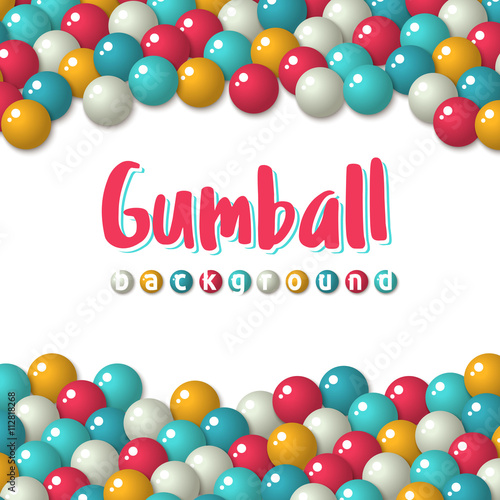 Gumball candies holiday background