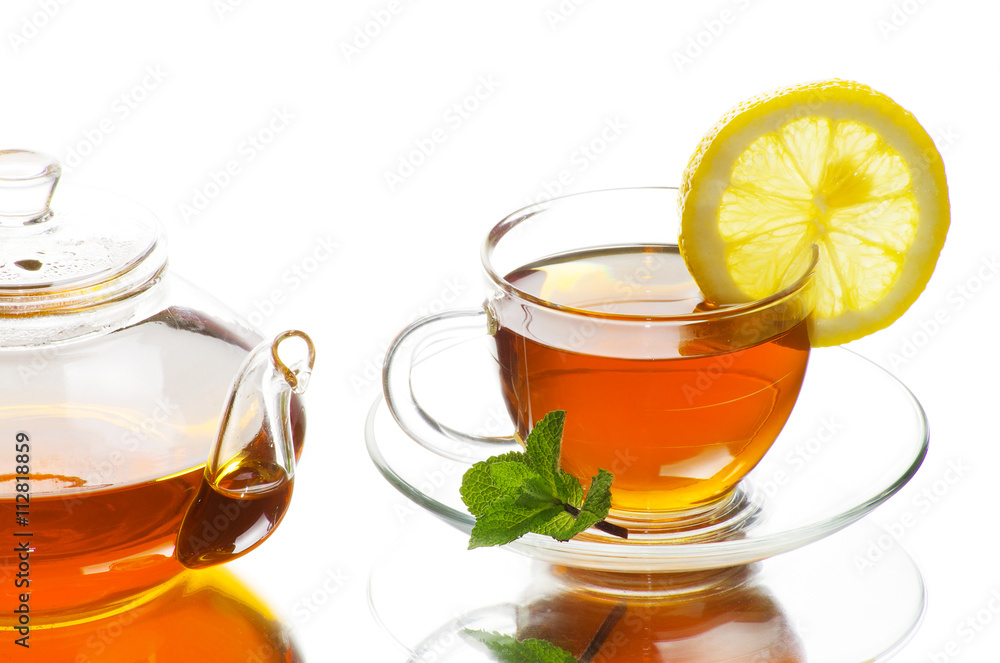 Glass cup of tea Glass cup of tea