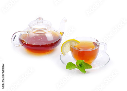 Glass cup of tea