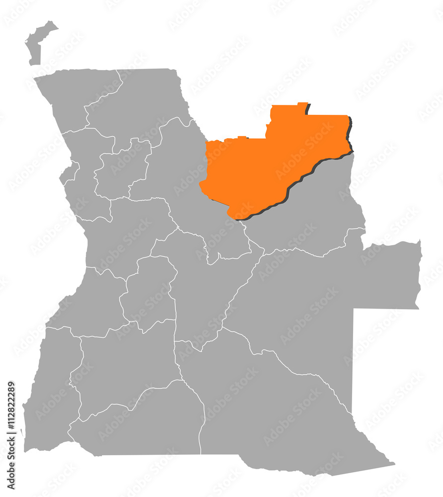 Map - Angola, Lunda Norte
