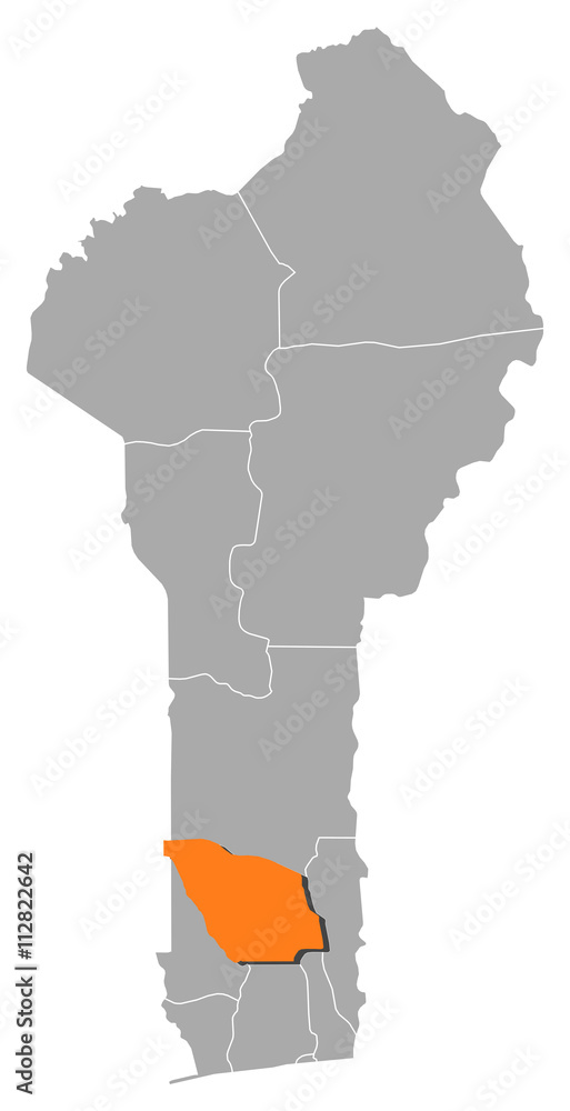 Map - Benin, Zou