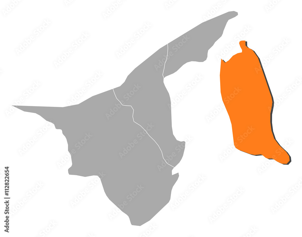Map - Brunei, Temburong
