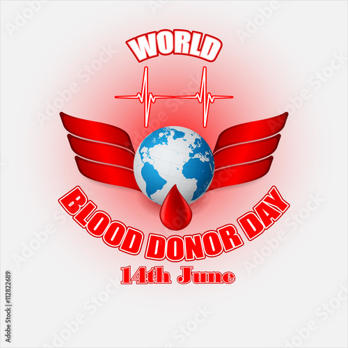 Background for World blood donor day, event, June 14th; Vector illustration