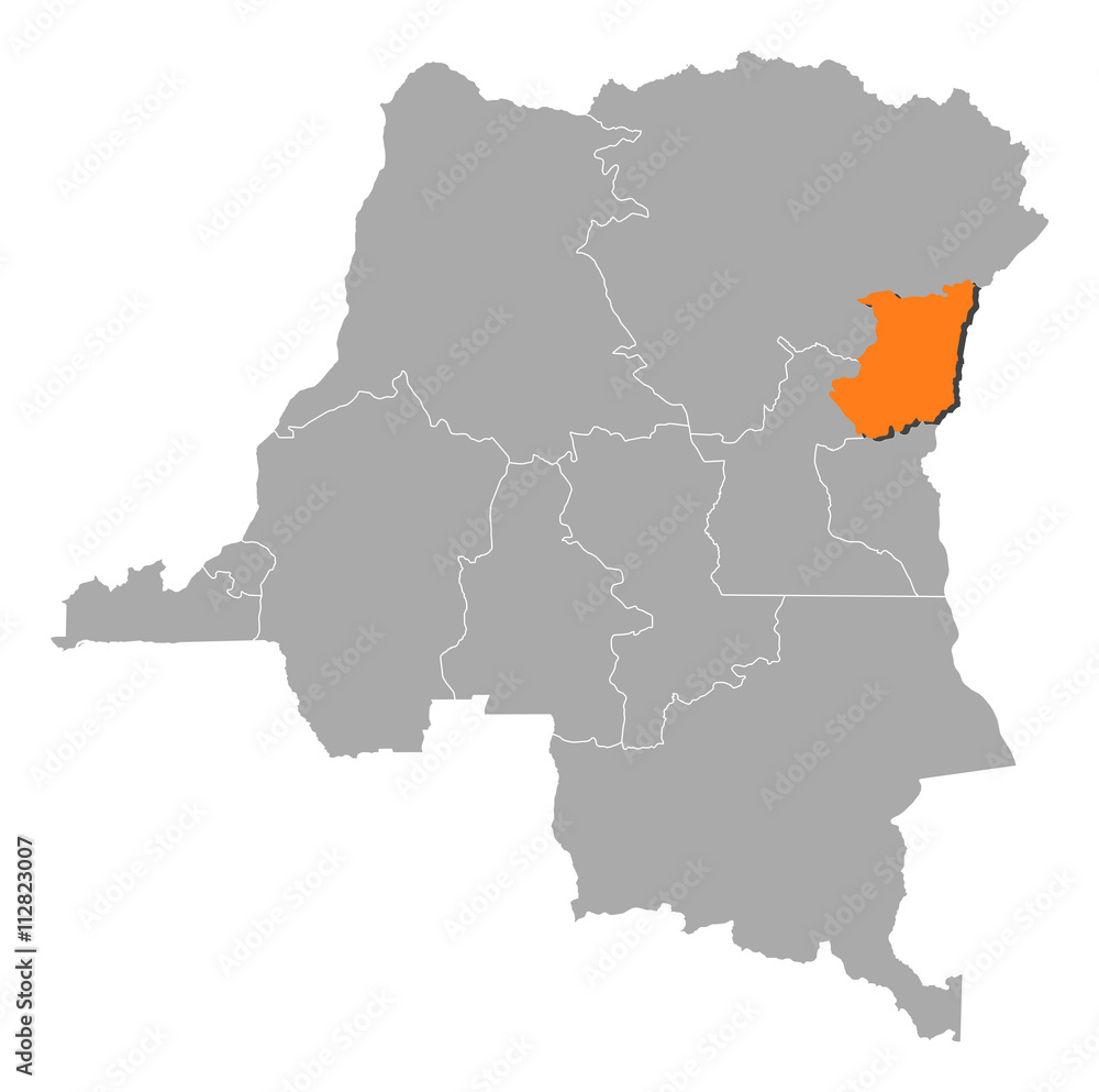 Map - Democratic Republic of the Congo, North Kivu