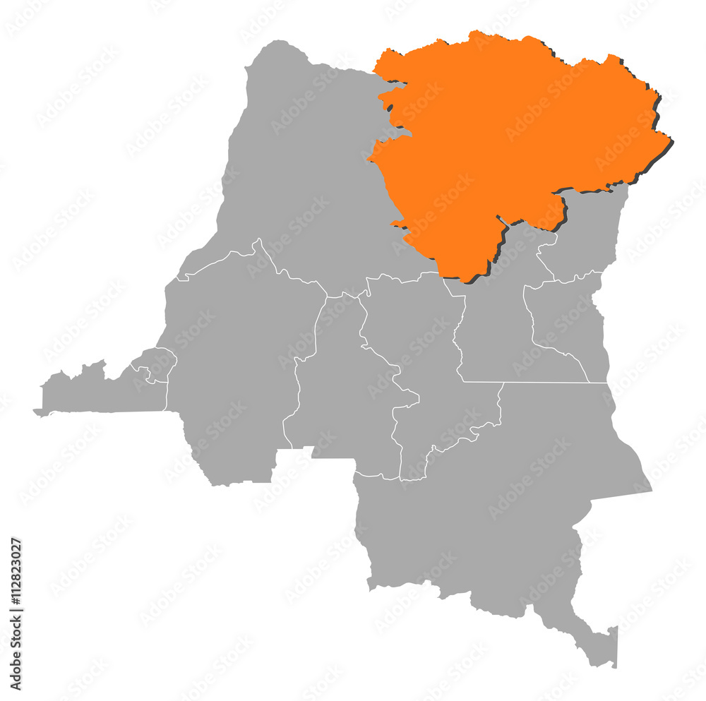 Map - Democratic Republic of the Congo, Orientale