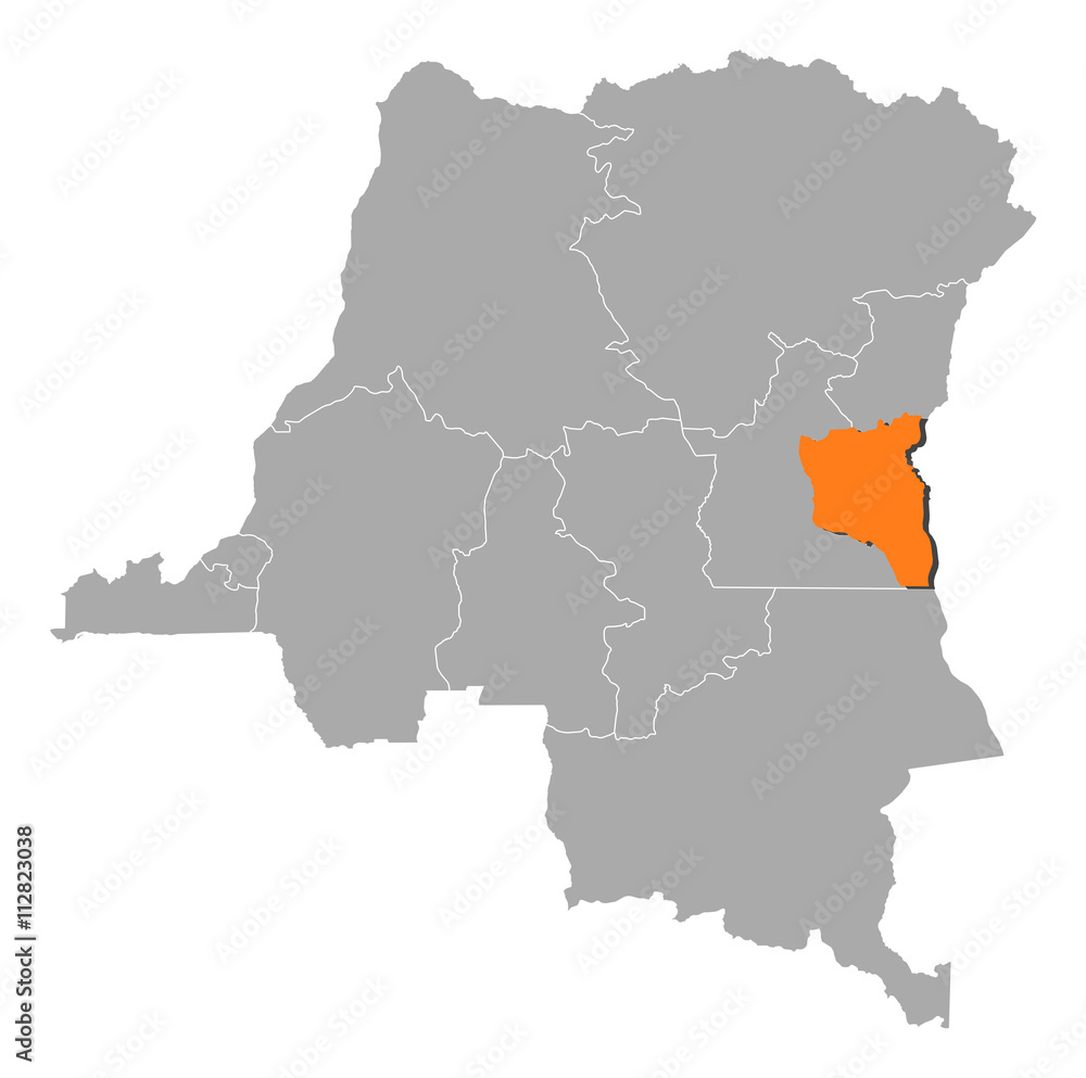 Map - Democratic Republic of the Congo, South Kivu