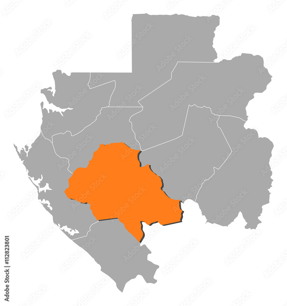 Map - Gabon, Ngounié