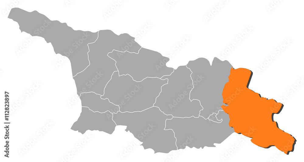 Fototapeta premium Map - Georgia, Kakheti