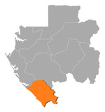 Map - Gabon, Nyanga