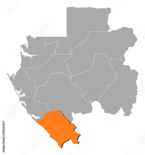 Map - Gabon  Nyanga