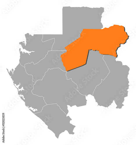 Map - Gabon  Ogoou  -Ivindo