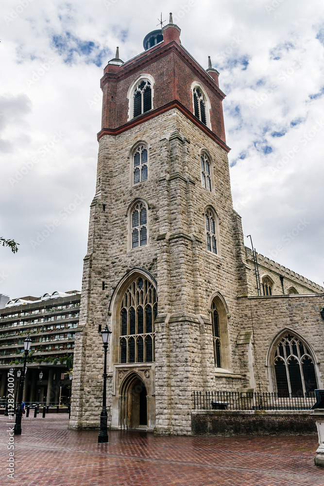 Fototapeta premium St. Giles Without Cripplegate Church. Barbican Estate, London.