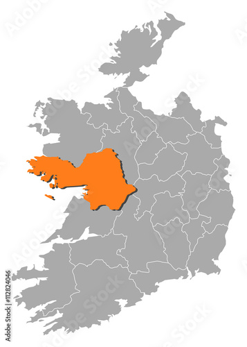 Map - Ireland, Galway