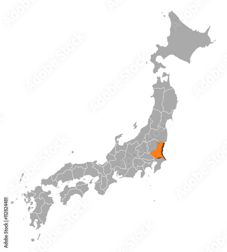 Map - Japan, Ibaraki