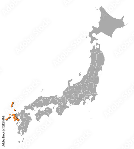 Map - Japan, Nagasaki