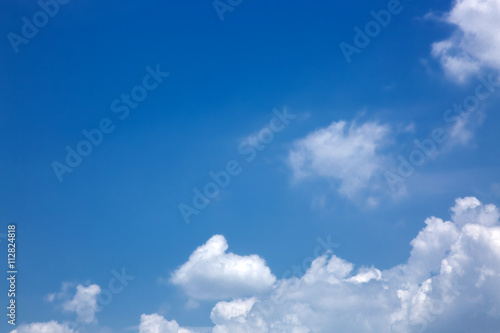 blue sky background with  clouds  blur selective focus