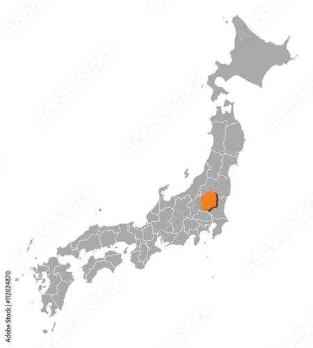 Map - Japan, Tochigi