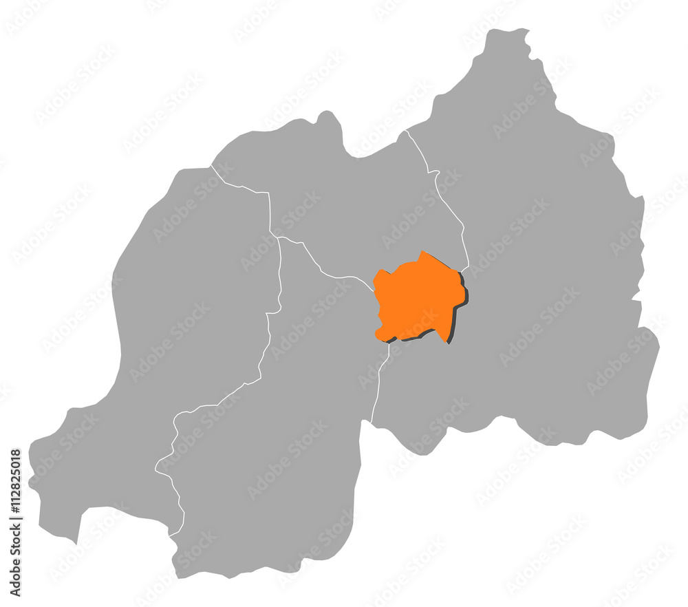 Map - Rwanda, Kigali