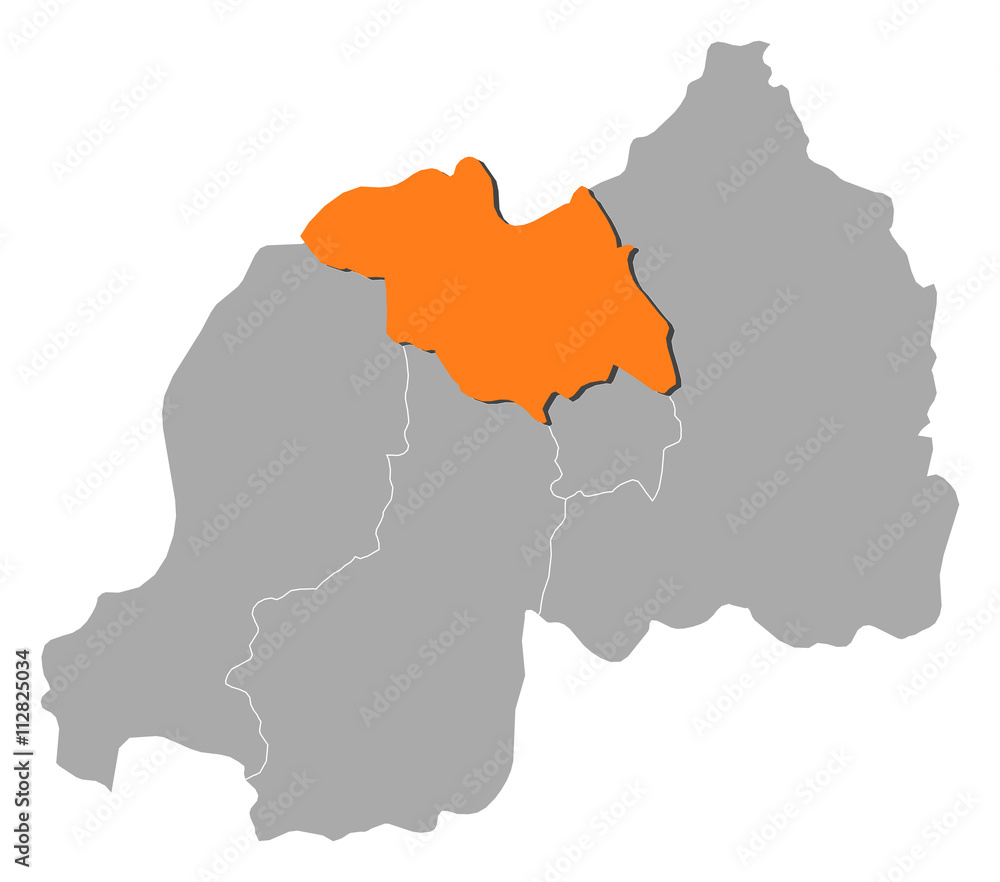 Map - Rwanda, North