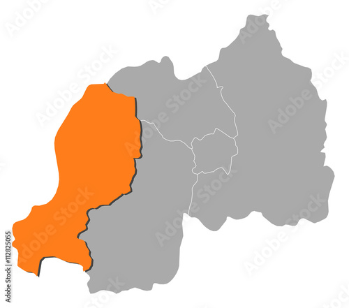 Map - Rwanda  West