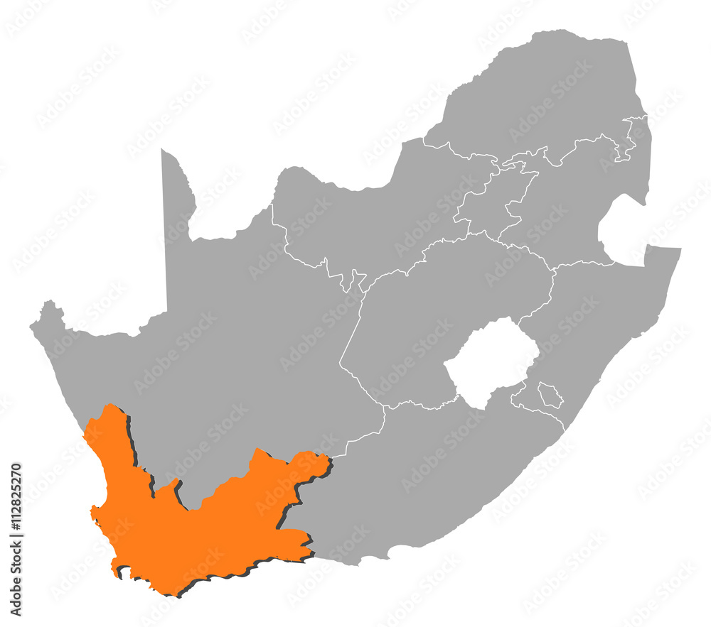 Map - South Africa, Western Cape Map - South Africa, Western Cape