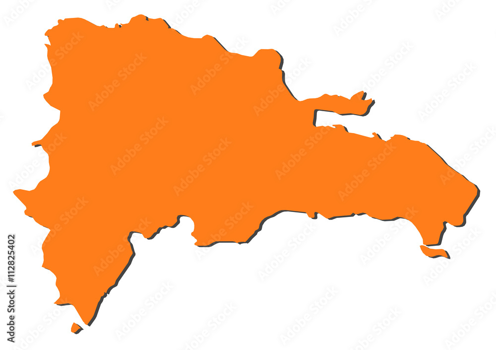 Fototapeta premium Map - Dominican Republic