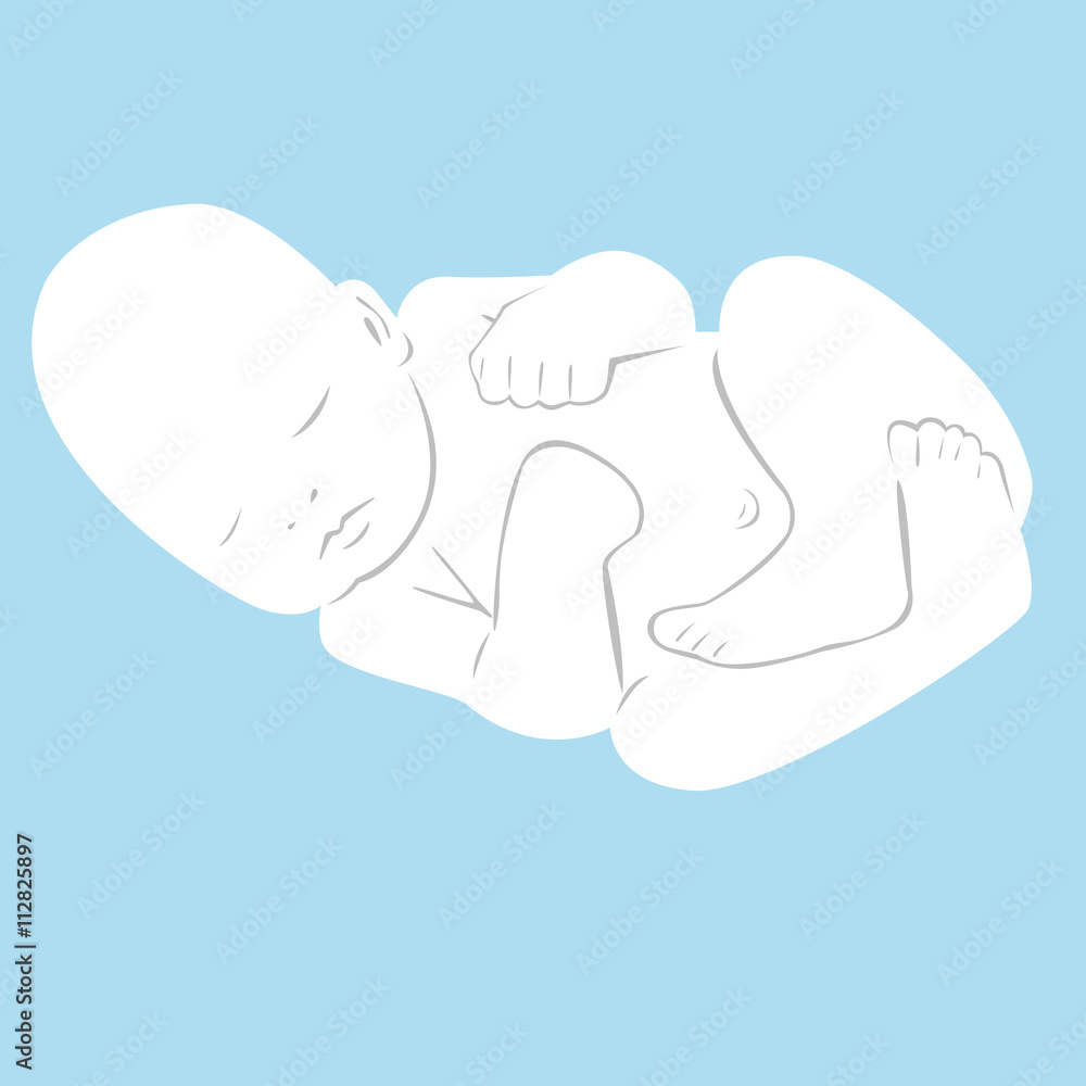 newborn sleeps, vector baby newborn sleeps, vector baby