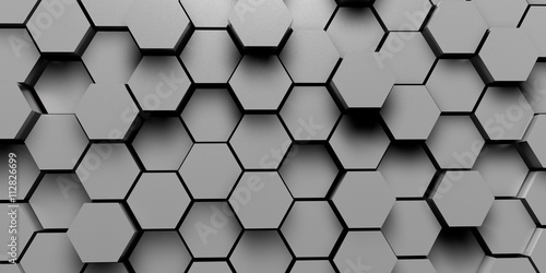 Digital hexagons background