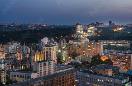 Night Kiev city view