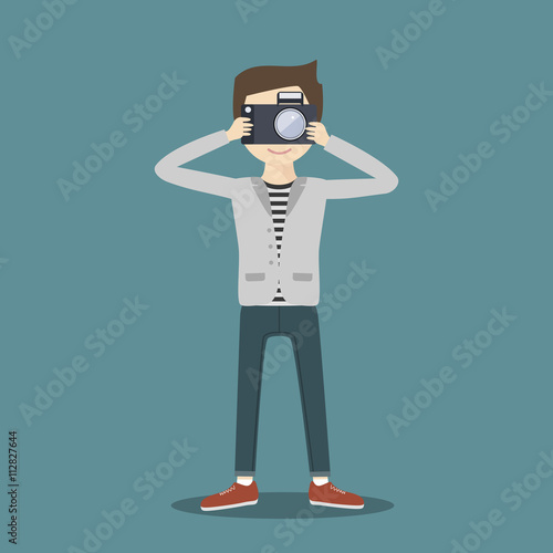 Photographer with Camera.