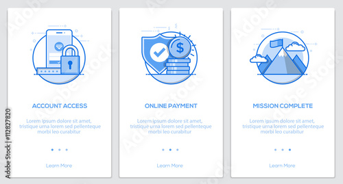 Flat line Onboarding Concepts